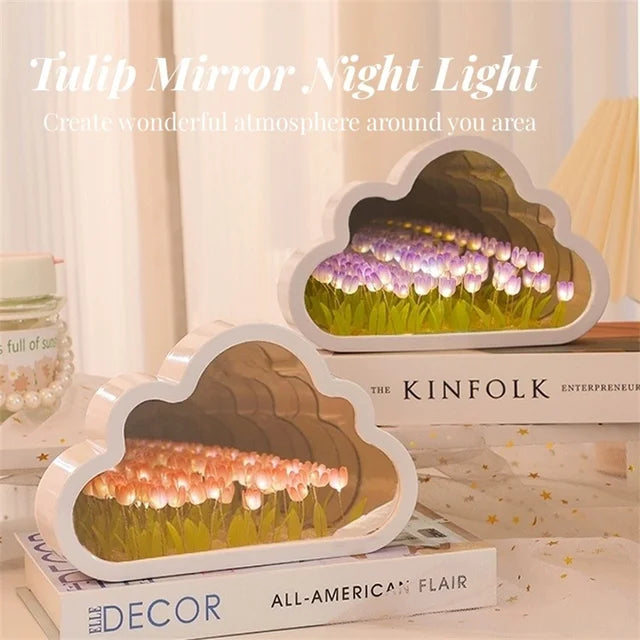 DIY Tulip Mirror Night Light