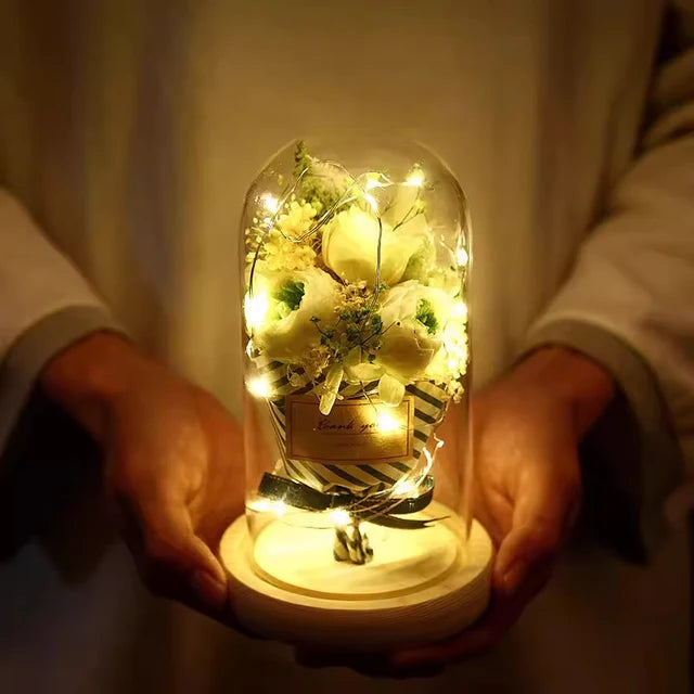 DIY Bloom Light-Up Glass Dome