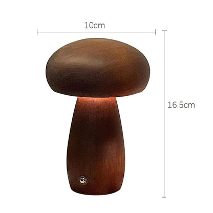 Wooden Mushroom Lamp