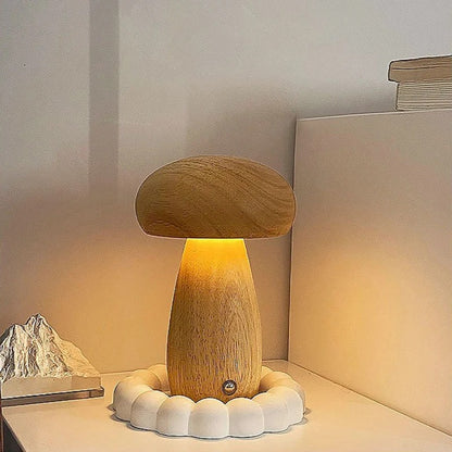 Wooden Mushroom Lamp