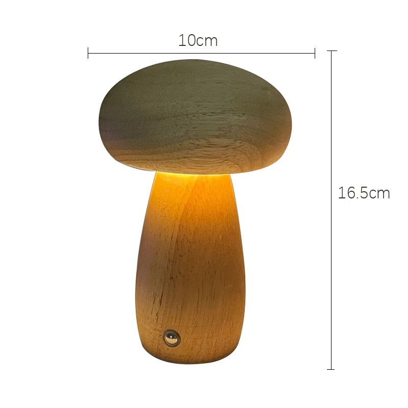 Wooden Mushroom Lamp