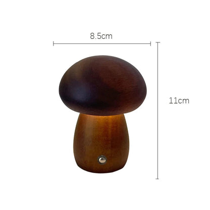 Wooden Mushroom Lamp